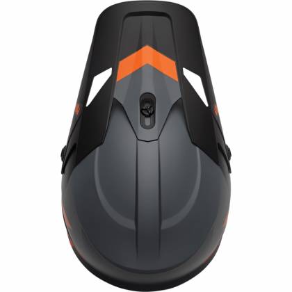 Cască Enduro - Cross THOR SECTOR CHEV · Negru / Gri / Portocaliu  - 1