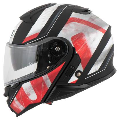 Cască Moto Flip-Up SHOEI NEOTEC-II JAUNT TC-1 · Negru / Alb / Roșu  - 2