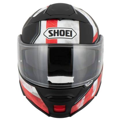 Cască Moto Flip-Up SHOEI NEOTEC-II JAUNT TC-1 · Negru / Alb / Roșu  - 3