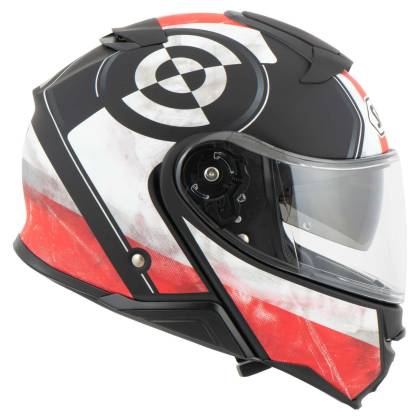 Cască Moto Flip-Up SHOEI NEOTEC-II JAUNT TC-1 · Negru / Alb / Roșu  - 4