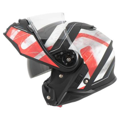 Cască Moto Flip-Up SHOEI NEOTEC-II JAUNT TC-1 · Negru / Alb / Roșu  - 1