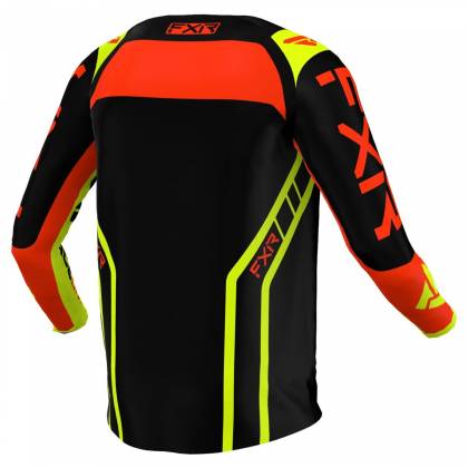 Tricou Enduro Copii FXR RACING CLUTCH PRO MX · Negru / Roșu / Galben-Fluo  - 1