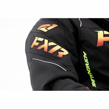 Geacă Snowmobil FXR RACING ADRENALINE F.A.S.T. · Negru / Verde-Fluo  - 3