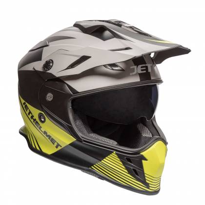 Cască Moto Integrală JET XT VIPER · Negru / Gri / Galben-Fluo  - 2
