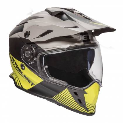 Cască Moto Integrală JET XT VIPER · Negru / Gri / Galben-Fluo  - 0