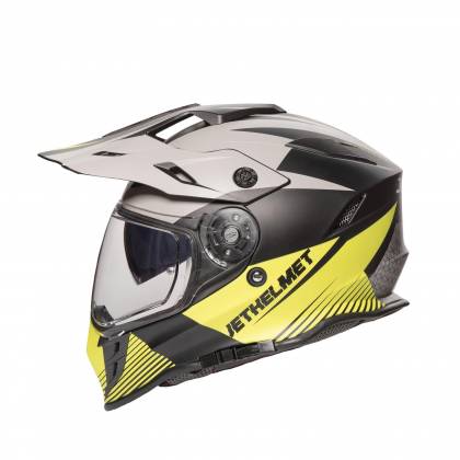 Cască Moto Integrală JET XT VIPER · Negru / Gri / Galben-Fluo  - 1