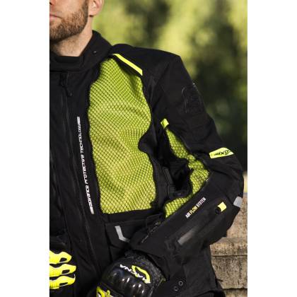 Geacă Moto din Textil SIXGEAR PARAGON · Negru / Verde-Fluo  - 2