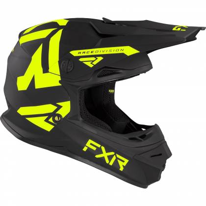 Cască Enduro - Cross Copii FXR RACING LEGION · Negru Mat / Galben-Fluo  - 1