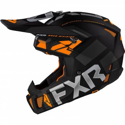Cască Enduro - Cross - Snowmobil FXR RACING CLUTCH EVO · Negru / Portocaliu  - 2