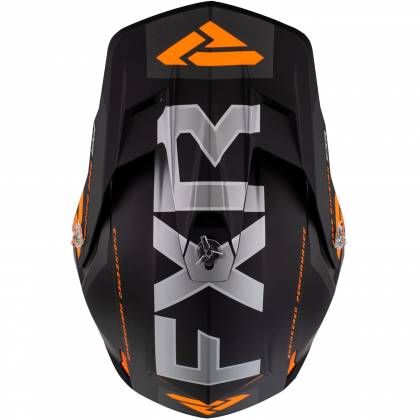 Cască Enduro - Cross - Snowmobil FXR RACING CLUTCH EVO · Negru / Portocaliu  - 3