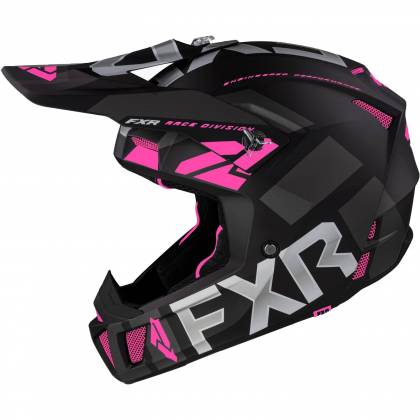 Cască Enduro - Cross - Snowmobil Damă FXR RACING CLUTCH EVO · Negru / Roz  - 2