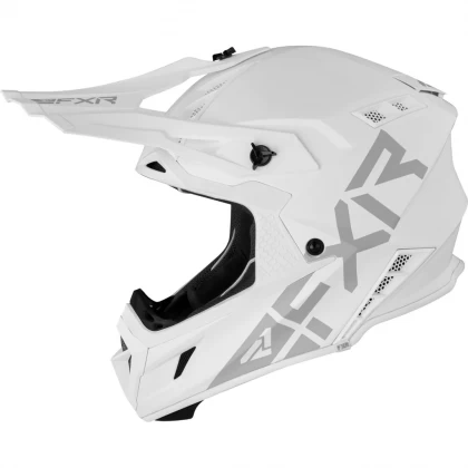 Cască Enduro - Cross - Snowmobil FXR RACING HELIUM PRIME 2022 · Alb / Gri  - 1