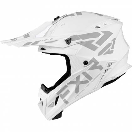 Cască Enduro - Cross - Snowmobil FXR RACING HELIUM PRIME 2022 · Alb / Gri  - 3