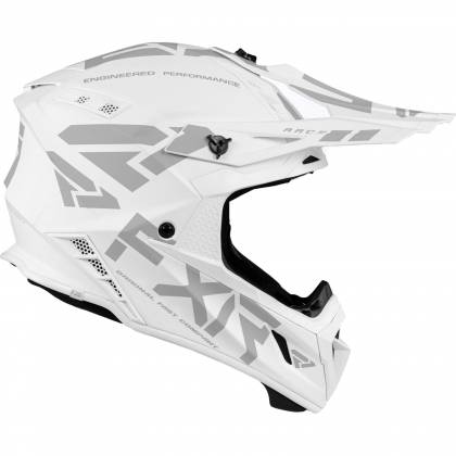 Cască Enduro - Cross - Snowmobil FXR RACING HELIUM PRIME 2022 · Alb / Gri  - 2