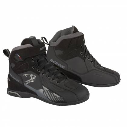 Ghete Moto din Piele & Textil BERING TIGER · Negru / Gri  - 2