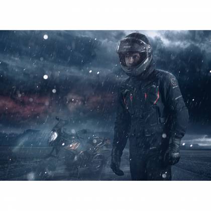 Geacă Moto din Textil GoreTex BERING HURRICANE GTX · Negru  - 2