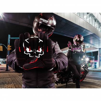 Mănuși Moto Damă din Textil BERING LADY WALSHE · Negru / Alb  - 2