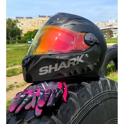 Mănuși Moto Damă din Textil BERING LADY WALSHE · Negru / Roz  - 5