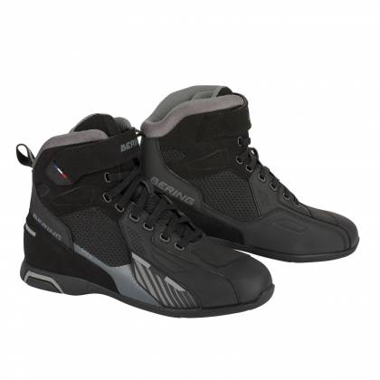 Ghete Moto din Piele & Textil BERING TIGER VENTED · Negru / Gri  - 1