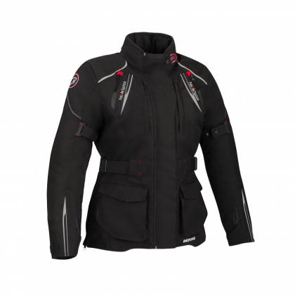 Geacă Moto Damă din Textil BERING LADY OURAL · Negru / Roșu  - 0