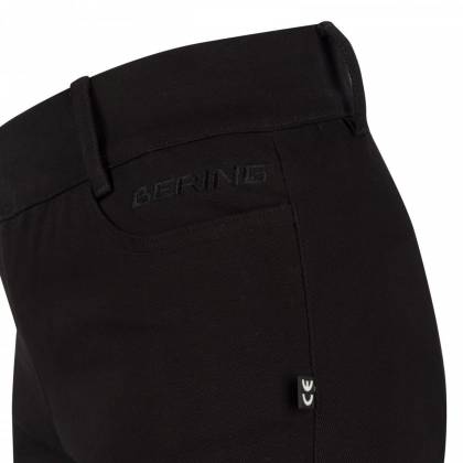 Blugi Moto Damă din Bumbac Elastic cu Întărituri Kevlar BERING LADY PEGGY · Negru  - 2