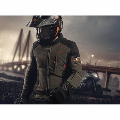 Geacă Moto din Textil BERING COBALT · Negru / Roșu  - 1