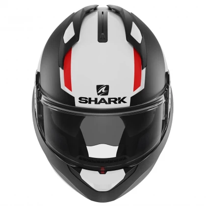 Cască Moto Modulară SHARK EVO GT SEAN · Alb / Negru / Roșu  - 13