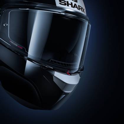 Cască Moto Modulară SHARK EVO GT SEAN · Alb / Negru / Roșu  - 3