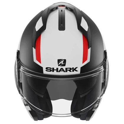 Cască Moto Modulară SHARK EVO GT SEAN · Alb / Negru / Roșu  - 16