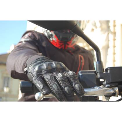 Mănuși Moto din Piele & Textil BERING RAZZER · Negru  - 1