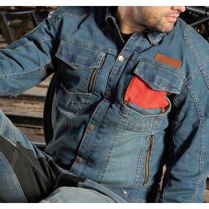 Geacă Moto din Denim TRILOBITE PARADO · Albastru  - 3