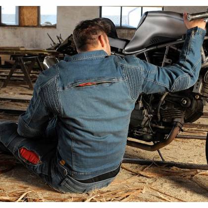Geacă Moto din Denim TRILOBITE PARADO · Albastru  - 4