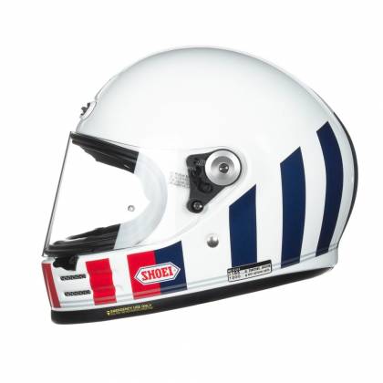 Cască Moto Integrală SHOEI GLAMSTER RESSURECTION TC-10 · Alb / Roșu / Albastru  - 3