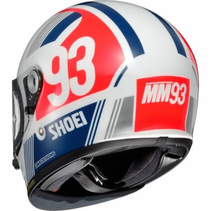 Cască Moto Integrală SHOEI GLAMSTER MM93 RETRO TC-10 · Alb / Albastru / Roșu  - 2