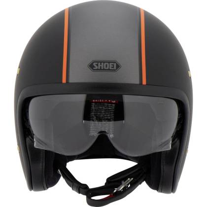 Cască Moto Open-Face SHOEI J.O CARBURETTOR TC-8 · Negru Mat / Gri / Roșu  - 2