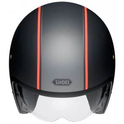 Cască Moto Open-Face SHOEI J.O CARBURETTOR TC-8 · Negru Mat / Gri / Roșu  - 5
