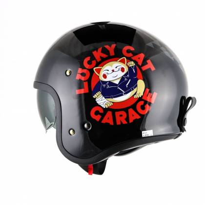 Cască Moto Open-Face SHOEI J.O LUCKY CAT GARAGE TC-5 · Negru / Roșu / Gri  - 4