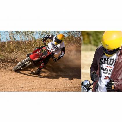 Cască Moto Dual-Sport Vintage SHOEI EX-ZERO · Galben  - 1