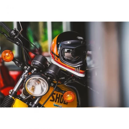 Cască Moto Dual-Sport Vintage SHOEI EX-ZERO EQUATION TC-10 · Negru / Portocaliu / Roșu / Alb  - 2