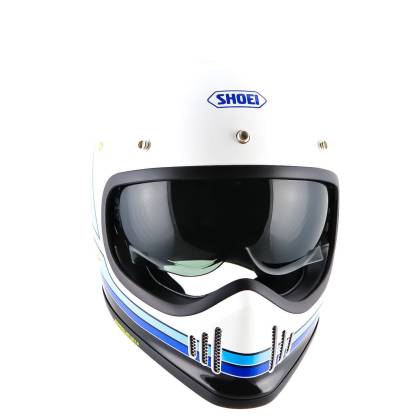 Cască Moto Dual-Sport Vintage SHOEI EX-ZERO EQUATION TC-11 · Alb / Albastru / Negru  - 1