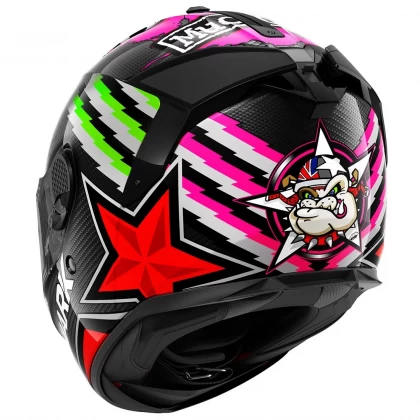 Cască Moto Integrală SHARK SPARTAN GT CARBON REDDING · Negru / Roz / Roșu  - 2