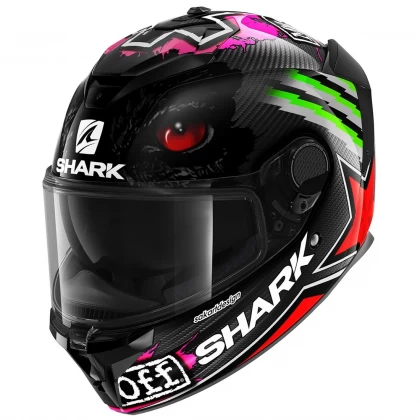 Cască Moto Integrală SHARK SPARTAN GT CARBON REDDING · Negru / Roz / Roșu  - 0