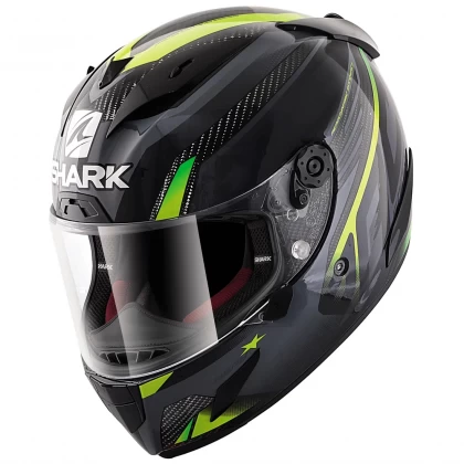 Cască Moto Integrală SHARK RACE-R PRO CARBON ASPY · Negru / Gri / Galben  - 0