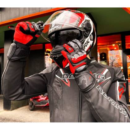 Cască Moto Integrală SHARK SPARTAN GT CARBON URIKAN · Negru / Roșu / Alb  - 1