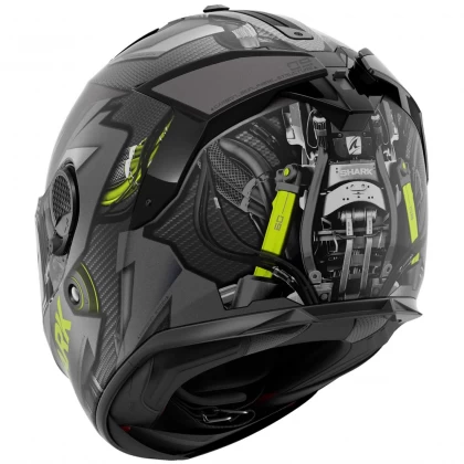 Cască Moto Integrală SHARK SPARTAN GT CARBON URIKAN MAT · Negru / Gri Mat / Galben  - 2