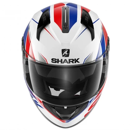 Cască Moto Integrală SHARK RIDILL 1.2 PHAZ · Alb / Albastru / Roșu  - 1