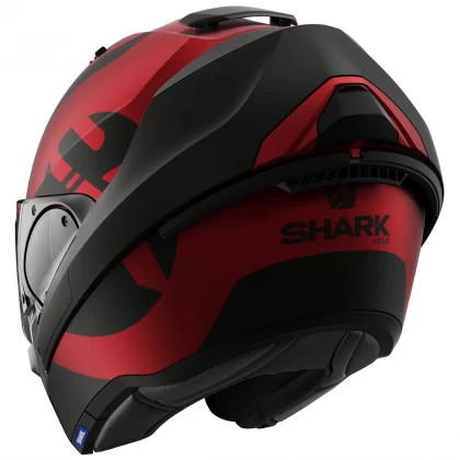 Cască Moto Modulară SHARK EVO ES KEDJE MAT · Negru / Roșu  - 2