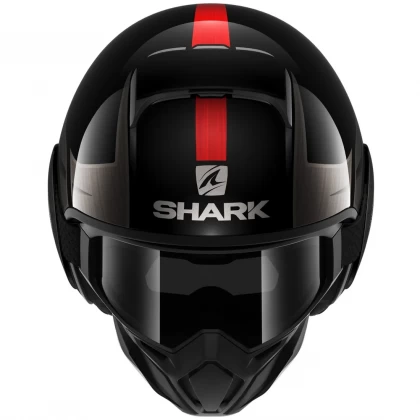 Cască Moto Open Face SHARK STREET DRAK TRIBUTE RM · Negru / Roșu / Maro  - 1