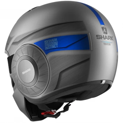 Cască Moto Open Face SHARK STREET DRAK TRIBUTE RM MAT · Gri / Albastru  - 2