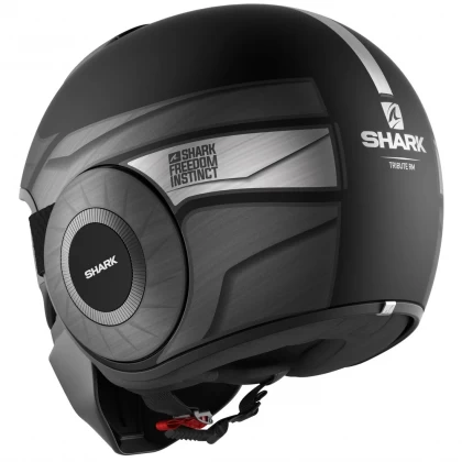 Cască Moto Open Face SHARK STREET DRAK TRIBUTE RM MAT · Negru / Gri  - 2
